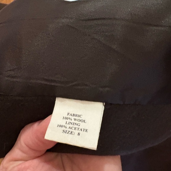 Madeline Vintage Brown 100% Wool Fringe Jacket Coat - Picture 4 of 5